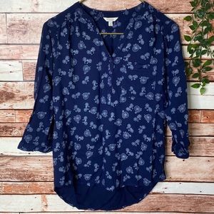 Sonoma Women’s Small Novelty Bicycle Print Blouse